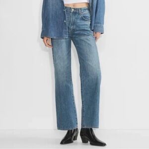 Aritzia Denim Forum Farrah Hi-Rise Wide Leg Blue Jeans Women's Size 29